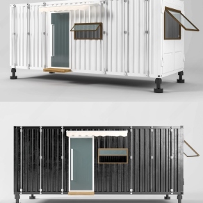 现代集装箱式房3D模型下载